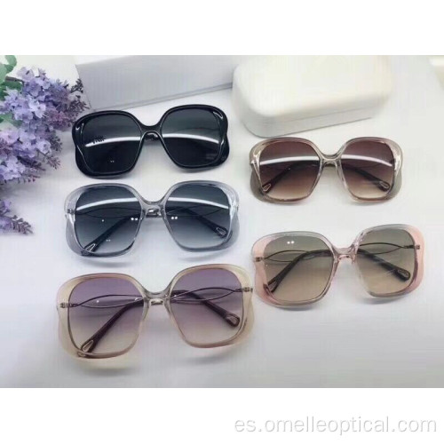 Gafas de sol cuadradas de protección UV para mujer